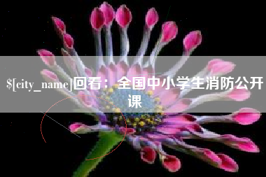 老河口回看：全国中小学生消防公开课