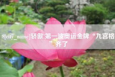 老河口骄傲!第一波奥运金牌“九宫格”齐了
