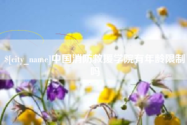 老河口中国消防救援学院有年龄限制吗