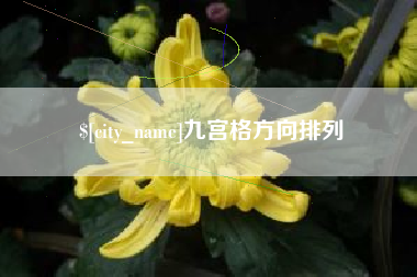 老河口九宫格方向排列