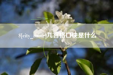 老河口九宫格口诀是什么