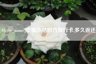 老河口诈骗冻结对方银行卡,多久返还