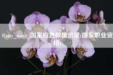 老河口国家应急救援员证(国家职业资格)