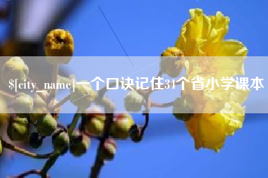 老河口一个口诀记住34个省小学课本