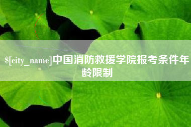 老河口中国消防救援学院报考条件年龄限制