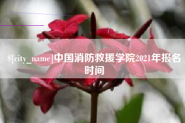 老河口中国消防救援学院2021年报名时间