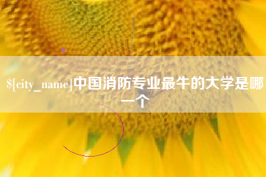 老河口中国消防专业最牛的大学是哪一个