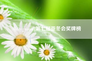 老河口第七届亚冬会奖牌榜