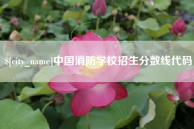 老河口中国消防学校招生分数线代码