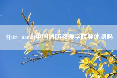 老河口中国消防救援学院要体测吗