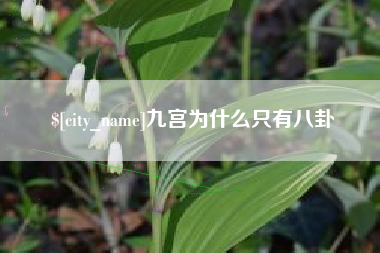 老河口九宫为什么只有八卦