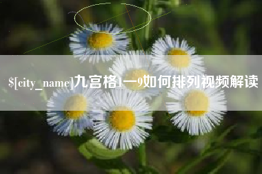 老河口九宫格1一9如何排列视频解读