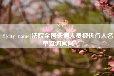 老河口法院全国失信人员被执行人名单查询官网
