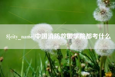 老河口中国消防救援学院都考什么