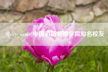 老河口中国消防救援学院知名校友