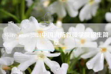 老河口2021中国消防救援学院招生简章