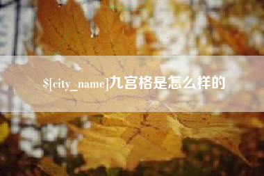 老河口九宫格是怎么样的