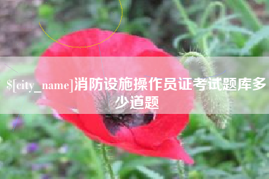 老河口消防设施操作员证考试题库多少道题