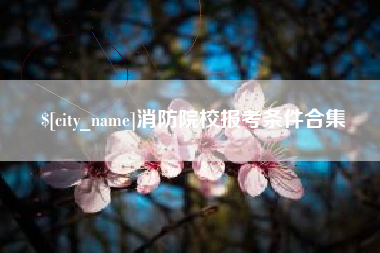 老河口消防院校报考条件合集