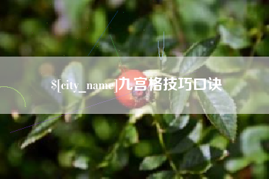 老河口九宫格技巧口诀